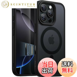 �y���������zJETech iPhone 16 Pro Max 6.9�C���`�p �}�O�l�b�g �P�[�X �J�����R���g���[���L���v�`���{�^�� MagSafe�ɑΉ� �������̃}�b�g�w�� ���^ �ϏՌ� �J�o�[ (�u���b�N�`�^�j�E��)