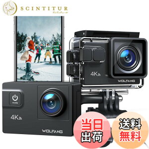 �y���������zWOLFANG GA300 �A�N�V�����J���� [�O���}�C�N�t��] 4K 24MP�����J���� (WiFi�@�\�t��) �ϗh�� ���[40���[�g�� HDMI�o�� 1350mAh��e�ʃo�b�e���[2���� 170°�L�p�����Y �����R�� �w�b�h�Z�b