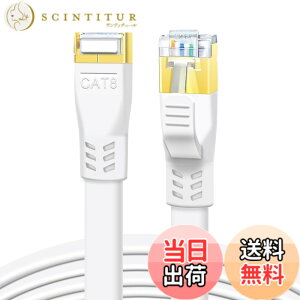�y���������zDDMALL CAT 8 �C�[�T�l�b�g�P�[�u�� 2m�A���� 40Gbps 2000MHz �V�[���h�t���t���b�g���ϋv CAT8 �C���^�[�l�b�g�l�b�g���[�N LAN �p�b�`�R�[�h PS5�APS4�AX Box�A�Q�[���A���[�^�[�A���f���A