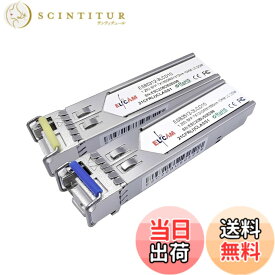 【送料無料】Elfcam - 1-Piar 1.25G SFP BIDI LC/UPC モジュールシングルモード、光ファイバーポートLC UPCシングルモードシンプレックス、DDM10km