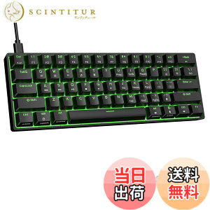 �y���������zDIERYA �Q�[�~���O�L�[�{�[�h �Ԏ� Mini ���^ ���J�j�J���L�[�{�[�h 60%���C�A�E�g 61�L�[ �p��z�� �L�� �L�[�{�[�h ���E�� USB C �d���P�[�v�� Windows�m�[�g�p�\�R�������PC�Q�[�}�[
