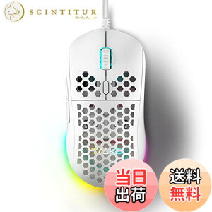 �y���������zDIERYA M1SE �Q�[�~���O�}�E�X �L�� �É� 75g���y�� RGB�o�b�N���C�g 16000�x�����\ DPI �v���O�����\�� �l�ԍH�w�Ɋ�Â����f�U�C�� Windows PC�Q�[�}�[�p (�z���C�g)