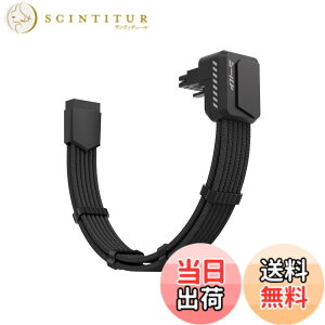 �y���������zEZDIY-FAB �V�[���h 12VHPWR PCIE 5.1 90�x�p�x GPU �����P�[�u�� �A90 �x 12V-2x6 �A���O���A�_�v�^�[�t���A16 �s�� (12+4) PCIe 5.1 PSU �P�[�u�������ARTX 40�V���[�Y�Ή��A�R�[���t�� ���o�[�X�^