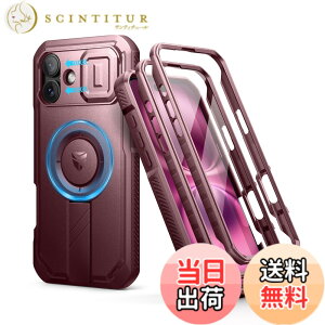 �y���������zDexnor iPhone 16 Plus�p �}�O�l�b�g�P�[�X - �X���C�h���J�����J�o�[&�����\�L�b�N�X�^���h&������ʕی�t�B�����t�� �ϏՌ� ���P�[�X(���b�h)