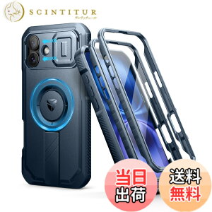 �y���������zDexnor iPhone 16 Plus�p �}�O�l�b�g�P�[�X - �X���C�h���J�����J�o�[&�����\�L�b�N�X�^���h&������ʕی�t�B�����t�� �ϏՌ� ���P�[�X(�u���[)