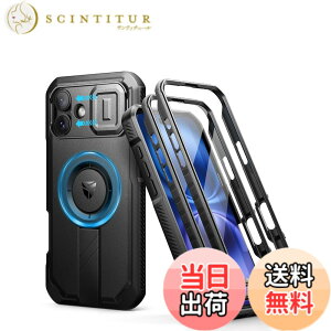 �y���������zDexnor iPhone 16 Plus�p �}�O�l�b�g�P�[�X - �X���C�h���J�����J�o�[&�����\�L�b�N�X�^���h&������ʕی�t�B�����t�� �ϏՌ� ���P�[�X(�u���b�N)