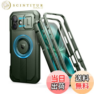 �y���������zDexnor iPhone 16 Plus�p �}�O�l�b�g�P�[�X - �X���C�h���J�����J�o�[&�����\�L�b�N�X�^���h&������ʕی�t�B�����t�� �ϏՌ� ���P�[�X(�O���[��)