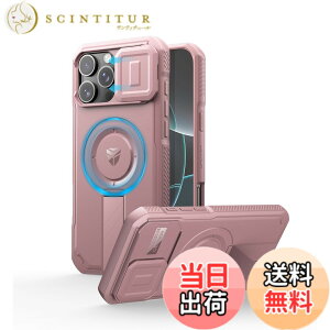 �y���������zDexnor iPhone 16 Pro Max�p �P�[�X - �X���C�h���J�����J�o�[�������\�L�b�N�X�^���h�t�� �}�O�l�b�g���ϏՌ� �w�r�[�f���[�e�B �v���e�N�e�B�u�J�o�[(�s���N)