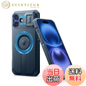 �y���������zDexnor iPhone 16 Plus�p �P�[�X - �X���C�h���J�����J�o�[�������\�L�b�N�X�^���h�t�� �}�O�l�b�g���ϏՌ� �w�r�[�f���[�e�B �v���e�N�e�B�u�J�o�[(�u���[)