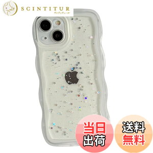 �y���������zDisonbeir ���炫�� �Ή� iPhone 14 Plus �P�[�X �N���A ���� �������� �� �L���L�� �E�G�[�u �g�^�t���[�� ���킢�� �A�C�t�H��14 Plus �p �J�o�[ ��l ���� �f�R���[�V���� ���� �l�C,