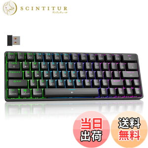 �y���������zDierya DK63 ���C�����X�Q�[�~���O���J�j�J���L�[�{�[�hBluetooth/2.4G/�L���ڑ� �Ԏ����J�j�J���X�C�b�` 60�� �L�[�{�[�h RGB�o�b�N���C�g �S�L�[���Փ� �p��z�� Windows/Mac�Ή� (�u���b