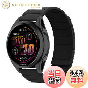 �y���������z[CiimWaa] 22mm �o���h for Garmin Venu 4/3 45mm/vivoactive 4/Venu2 �p �V���R�� ���v�o���h ���͂Ȏ��C �X�}�[�g�E�H�b�`���� �}�O�l�b�g �_�炩�� �����^ �j�����p ���K�� �x���g �K�[�~�� garm