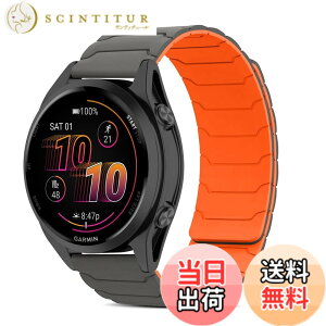�y���������z[CiimWaa] 22mm �o���h for Garmin Venu 4/3 45mm/vivoactive 4/Venu2 �p �V���R�� ���v�o���h ���͂Ȏ��C �X�}�[�g�E�H�b�`���� �}�O�l�b�g �_�炩�� �����^ �j�����p ���K�� �x���g �K�[�~�� garm