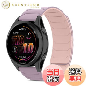 �y���������z[CiimWaa] 22mm �o���h for Garmin Venu 4/3 45mm/vivoactive 4/Venu2 �p �V���R�� ���v�o���h ���͂Ȏ��C �X�}�[�g�E�H�b�`���� �}�O�l�b�g �_�炩�� �����^ �j�����p ���K�� �x���g �K�[�~�� garm