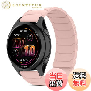 �y���������z[CiimWaa] 22mm �o���h for Garmin Venu 4/3 45mm/vivoactive 4/Venu2 �p �V���R�� ���v�o���h ���͂Ȏ��C �X�}�[�g�E�H�b�`���� �}�O�l�b�g �_�炩�� �����^ �j�����p ���K�� �x���g �K�[�~�� garm