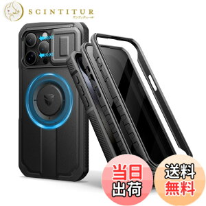 �y���������zDexnor iPhone 15 Pro Max�Ή� �X���C�h���J�����J�o�[�������\�L�b�N�X�^���h���̂������h�~�t�B�����t�� MagSafe�Ή� �ϏՌ��o���p�[�P�[�X�����C�ی�J�o�[ �u���b�N(�u���b�N)