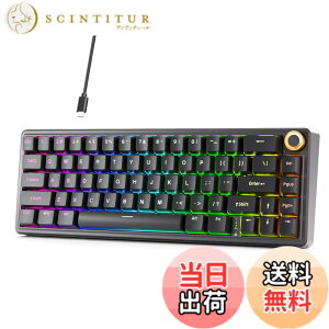 �y���������zDIERYA DK68E �Q�[�~���O�L�[�{�[�h 60% �L�� - �K�X�P�b�g�}�E���g�A�p��z��A�z�b�g�X���b�v�Ή��A��]�m�u&6�w�����p�b�h�t���ARGB�o�b�N���C�g�AWindows/Mac�Ή�