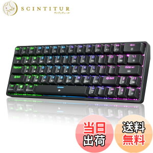 �y���������zDierya DK63 ���C�����X�Q�[�~���O���J�j�J���L�[�{�[�hBluetooth/2.4G/�L���ڑ� �Ԏ����J�j�J���X�C�b�` 60�� �L�[�{�[�h RGB�o�b�N���C�g �S�L�[���Փ� �p��z�� Windows/Mac�Ή� (�u���b