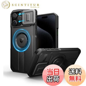 �y���������zDexnor iPhone 15 Pro Max �p �P�[�X - �X���C�h���J�����J�o�[�������\�L�b�N�X�^���h�t�� �}�O�l�b�g���ϏՌ� �w�r�[�f���[�e�B �v���e�N�e�B�u�J�o�[ - �u���b�N