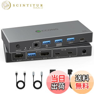 �y���������zType-C KVM�X�C�b�`��1���j�^2��̃R���s���[�^4K@60Hz USB C HDMI KVM�X�C�b�`��2�|�[�g��1��̃m�[�g�p�\�R���ɓK�p1��̃f�X�N�g�b�v���L1��̃f�B�X�v���C�L�[�{�[�h�}�E�X�v����