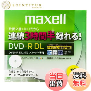 �y���������zmaxell �^��p CPRM�Ή� DVD-R DL 215�� 8�{���Ή� �C���N�W�F�b�g�v�����^�Ή��z���C�g(���C�h���) 10�� 5mm�P�[�X�� DRD215WPB.10S parent �F�F�z���C�g�A�T�C�Y�F10��