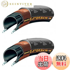 �y���������z�y�������K�㗝�X�i�z Continental(�R���`�l���^��) Gator Skin(�Q�[�^�[�X�L��) ���[�h�p�N�����`���[�^�C�� 2�{�Z�b�g +zitensyadepo�X�e�b�J�[ (700x25C) �T�C�Y�F700x25C