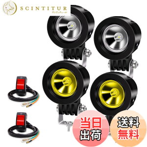 �y���������zX-STYLE 10W �o�C�N�t�H�O�����v ���p �w�b�h���C�g �⏕�� 12V 24V ���P�x �h�� ������ �ϏՌ� �ėp �ԊO�� �ی^ x4 �F�F�����A�T�C�Y�F���p