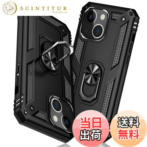 �y���������zTMUJWS iPhone 14 Plus �p�P�[�X �����O �ϏՌ� �Ռ��z�� ���h�~ �S�ʕی� �J�����ی� �X�^���h�t�� TPU+PC�o���p�[ �w��h�~�΍� ��d�\�� 360�x��] �h�o �ԍڃz���_�[�Ή� ���ϖh�~ ��