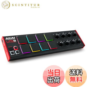 �y���������zAkai Professional USB MIDI�R���g���[���[ 16�p�b�h 4�t�F�[�_�[ �����\�t�g�t�� �F�F�u���b�N�A�T�C�Y�F8��MPC�h�����p�b�h