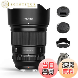 �y���������zViltrox AF �P�œ_�����Y �\�j�[E�}�E���g �F�F�u���b�N�A�T�C�Y�FAF 75mmF1.2