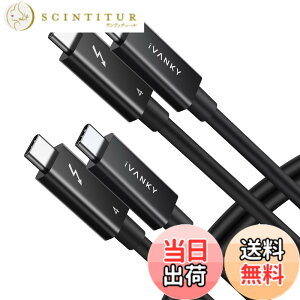 �y���������zIVANKY Thunderbolt 4 �P�[�u�� �F�F�u���b�N�A�T�C�Y�F1.5m+1.5m