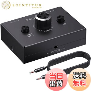 �y���������zPROZOR 3.5mm �I�[�f�B�I�X�C�b�`���[ �o���� 2����1�o��/1����2�o�� �O���d���s�v �v���O���v���C ���ʒ��� �~���[�g�@�\ ���{��������t�� �F�F�u���b�N