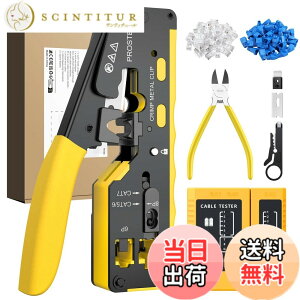 �y���������zProster RJ45 �����H�� LAN�R�l�N�^ �����߃y���` CAT5/CAT6/CAT7�Ή� RJ45�ђʌ^�R�l�N�^�[�t�� �P�[�u���e�X�^�[ �֐n ���{��������t�� �d�b���Ή� LAN�P�[�u������ 8P+6P���� �F�F���F