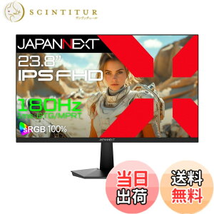 �y���������zJAPANNEXT 23.8�C���` IPS�p�l������ 180Hz�Ή� �t��HD(1920x1080)�𑜓x �Q�[�~���O���j�^�[ JN-IPS238G180F 1ms(GTG/MPRT) HDMI DP sRGB:100% PS5:120Hz�ڑ� �y2�N�z �F�F�u���b�N�A�T�C�Y�F23.8�C���`