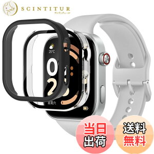 �y���������z�X�}�[�g�E�H�b�` �p �ی�P�[�X �F�F�u���b�N+�N���A�A�T�C�Y�FRedmi Watch 6 ��̌^�P�[�X