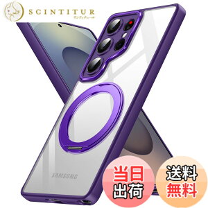 �y���������zTMUJWS �Ή� Galaxy S25 Ultra �p �P�[�X Magnetic�Ή� �N���A �����O �ϏՌ� SC-52F SCG32 �p�P�[�X ���� �Ռ��z�� TPU+PC�o���p�[ ��d�\�� 360°��]�X�^���h �X�g���b�v�z�[���t�� �ϋv �y�� 6