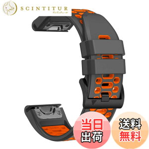 �y���������z[SQHYWJ] �K�[�~���E�H�b�` Fnix�V���[�Y�p �V���R���E�H�b�`�o���h 22mm 26mm GARMIN (�K�[�~��) Fenix 7X 6X 5X 5 6 ���[�v �X�|�[�c ���v�x���g �h���� �K�[�~�� �p �����o���h �F�F�O���[
