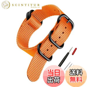 �y���������z[SQHYWJ] NATO ���v�o���h �i�C���� �ւ��x���g 18mm 20mm 22mm 24mm �r���v �o���h �F�F�u���b�N�o�b�N�� �I�����W�A�T�C�Y�F22mm