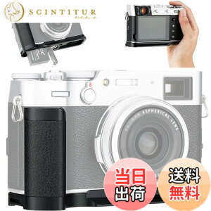 �y���������z�y�A�b�v�O���[�h�ŁzJJC �����n���h�O���b�v Fuji X100V & X100F �J�����K�p �d�r�������֗��i X100VI�ɑΉ����܂���j �F�F�u���b�N