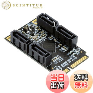 �y���������zNFHK SATA �f�X�N�g�b�v �A�_�v�^�[ �R���o�[�^�[ SSD �J�[�h JMB582 2280 �F�F�u���b�N Mini-PCIE - 4 SATA