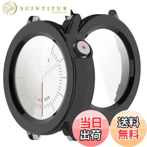 �y���������zBUITFOU For CMF Watch 3 Pro �J�o�[ CMF by Nothing Watch 3 Pro �P�[�X�Ή� �����^ PC+�K���X�f�� ��̌^ �S�ʕی� �����ȒP �ϏՌ� �����ߗ� �w��h�~ ���h�~�i�u���b�N�j �F�F�u���b�N