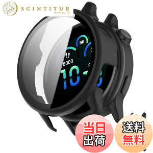 �y���������zINIAYOH For Garmin vivoactive 6 �J�o�[ �K�[�~�� vivoactive 6 �ی�P�[�X �����K���X�t�B����+���ϏՌ�PC�t���[�� ���˒ጸ �w��h�~ �y�ʃX�����݌v (�u���b�N) �F�F�u���b�N
