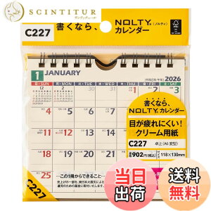 �y���������z�\�� NOLTY 2026�N �J�����_�[ ��� �Ǌ|�����p �F�FC227�A�T�C�Y�FA6�ό^