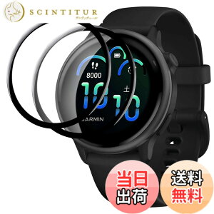 �y���������z�y2���zFor GARMIN vivoactive 6 �t�C���� GARMIN vivoactive 6 �K���X�t�B���� PET�f�� 3D�t���S�ʕی�t�B���� ���� �ϏՌ� ��U�h�~ ���� �C�A�[�� �����x �w��h�~ ���ϋv