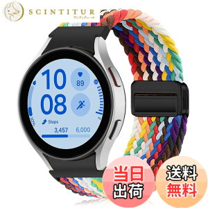 �y���������z[KeeFos] �o���h Samsung(�T���X��) Galaxy Watch FE 40mm/Galaxy Watch 7/6/5/4(40mm 44mm) �Ή� �����o���h �i�C�����f�� ���C�o�b�N�� �}�O�l�b�g���o�b�N�� �ւ��x���g �݊��� �L�k�� �T�C�Y���� 