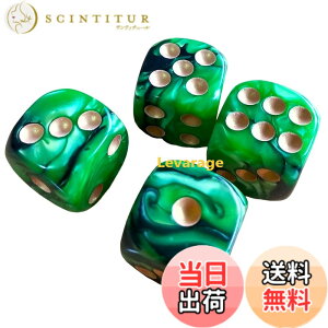 �y���������zLevarage 0044 �T�C�R�� �}�[�u�� �O���[�� 4�Z�b�g 1.5cm�l�� dice �_�C�X Levarage �T�C�Y�F15mm