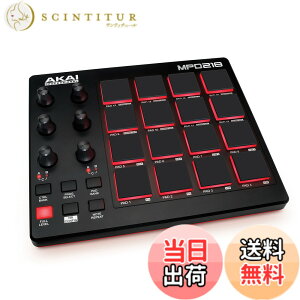 �y���������zAkai Professional USB MIDI�R���g���[���[ 16�p�b�h 4�t�F�[�_�[ �����\�t�g�t�� �T�C�Y�F16��MPC�h�����p�b�h