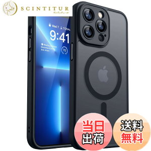 �y���������zCANSHN iPhone �p �P�[�X Magsafe�Ή� �J�������ӕی� ���C�����X�[�d �ϏՌ� �G�A�K�[�h�R�[�i�[ �����h�~ �w��h�~ �F�F�u���b�N�A�T�C�Y�FiPhone 13 Pro Max �p (6.7 �C���`)
