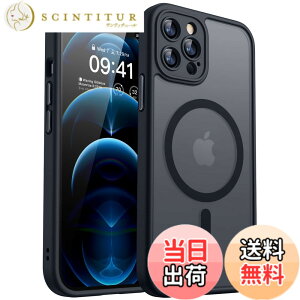 �y���������zCANSHN iPhone �p �P�[�X Magsafe�Ή� �J�������ӕی� ���C�����X�[�d �ϏՌ� �G�A�K�[�h�R�[�i�[ �����h�~ �w��h�~ �F�F�u���b�N�A�T�C�Y�FiPhone 12 Pro �p (6.1 �C���`)