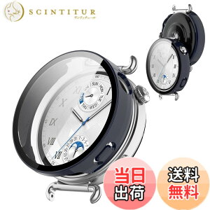 �y���������zAIYYXX Huawei Watch GT5 Pro 46mm �P�[�X �K���X�t�B����+PC�t���[�� ��̌^ �t�@�[�E�F�C gt5 pro �Ή� �����ߗ� �L�Y�h�~ �w��h�~ �ȒP�Ɏ��t���E�� �S�ʕی� �P�[�X�i�u���b�N�j �F�F